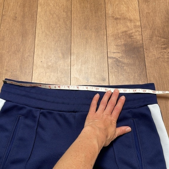 Aritzia Babaton TNA Navy Blue White Stripe Tuxedo Pant track jogger, sz M (S) - Picture 9 of 14